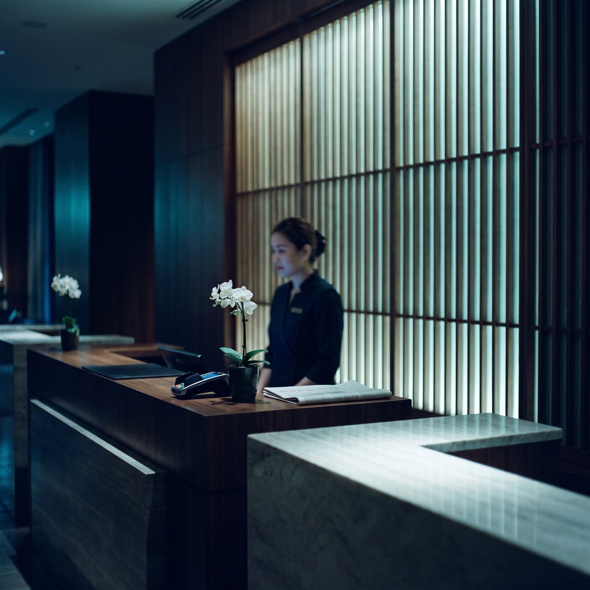 Reception desk of a hotel of the kind ACFN serves